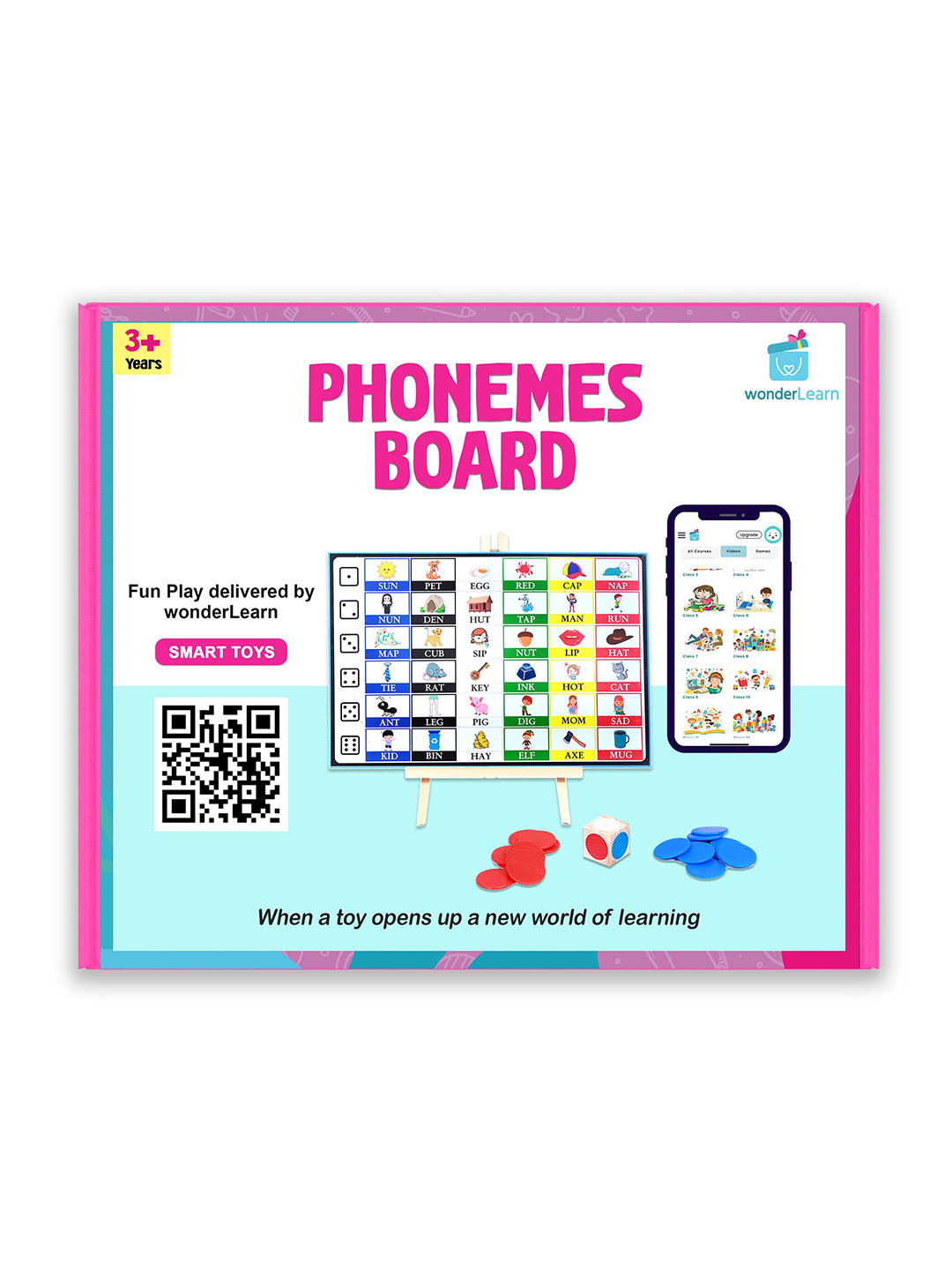 wonderLearn Kids Blue & Red Board Phonemes Learning and Development Toys