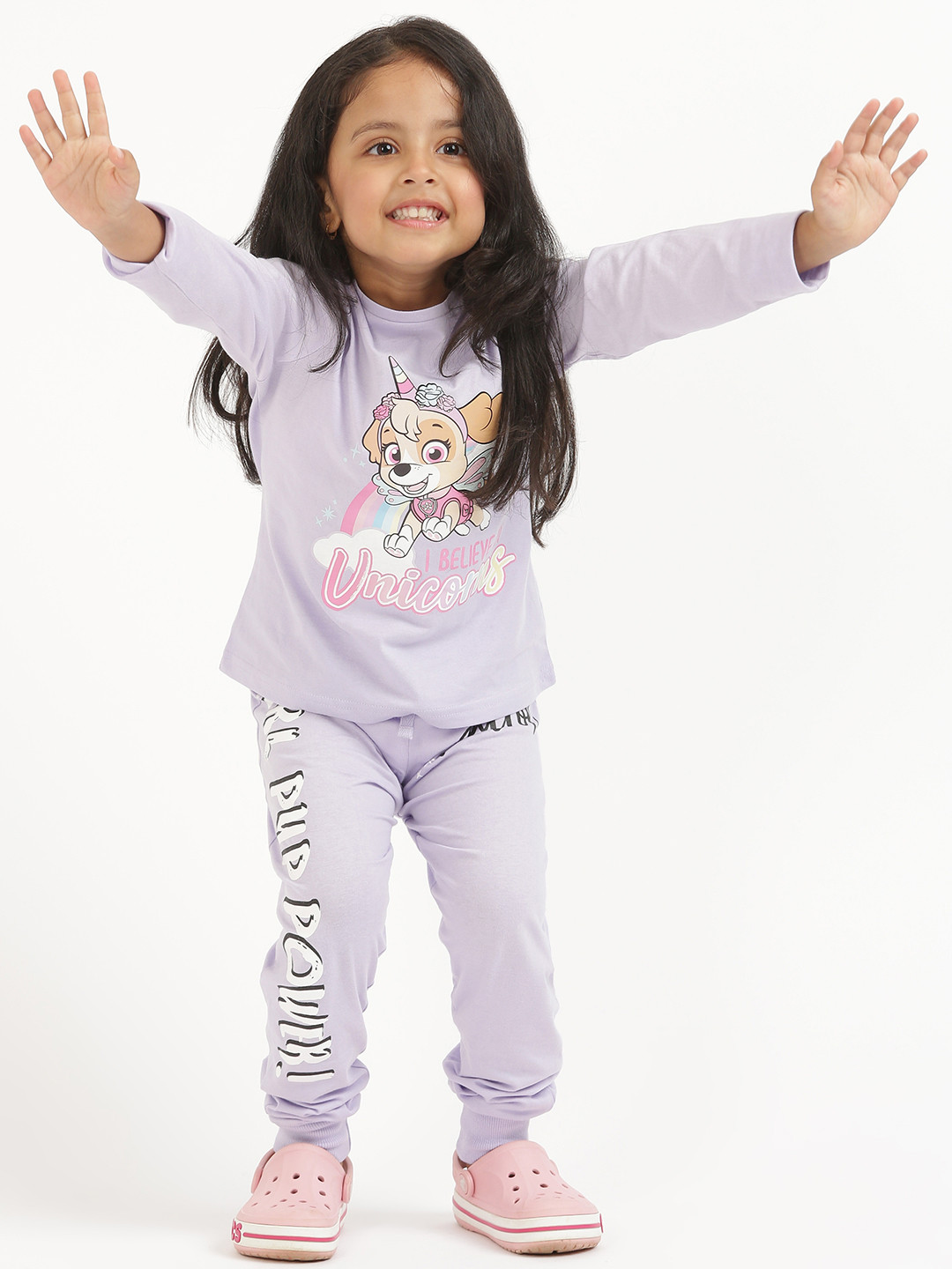 Nap Chief Girls Lavender Paw Patrol Unicorn Skye Printed Pure Cotton Night suit