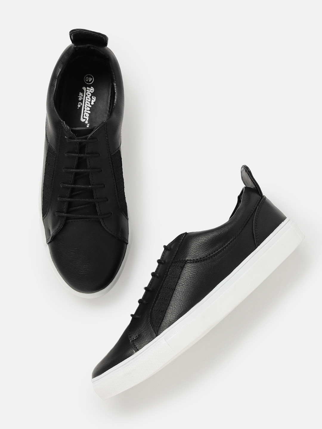 roadster black casual shoes