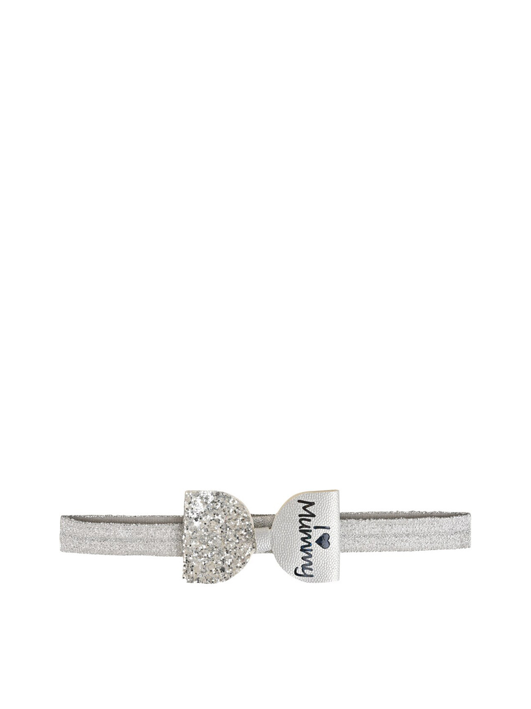Aye Candy Girls Silver Embellished I Love Mummy Bow Headband