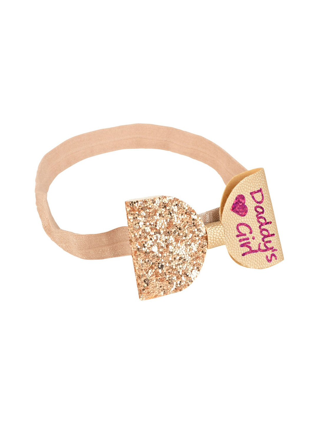 Aye Candy Girls Gold-Colored  Daddy's Girl Bow Headband