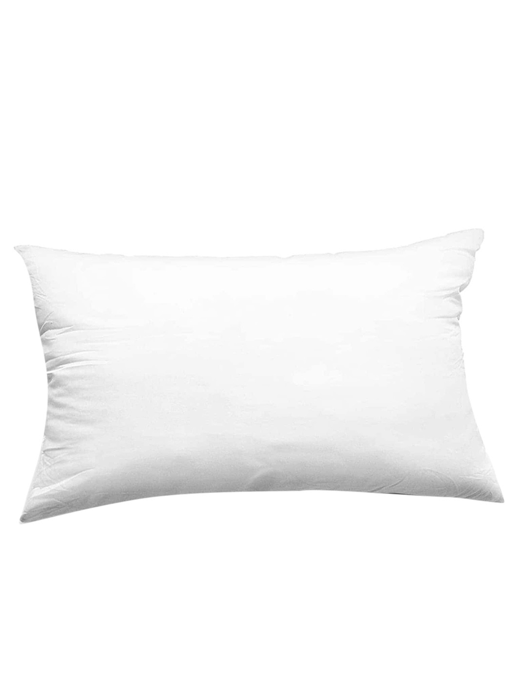 Bajo's White Solid Polyester Medium Fibre Sleep Pillow-43 x 69 cm