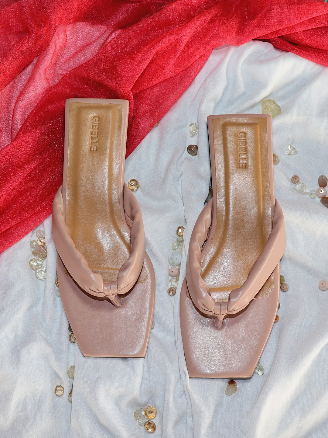 Gibelle Women Pink Open Toe Flats