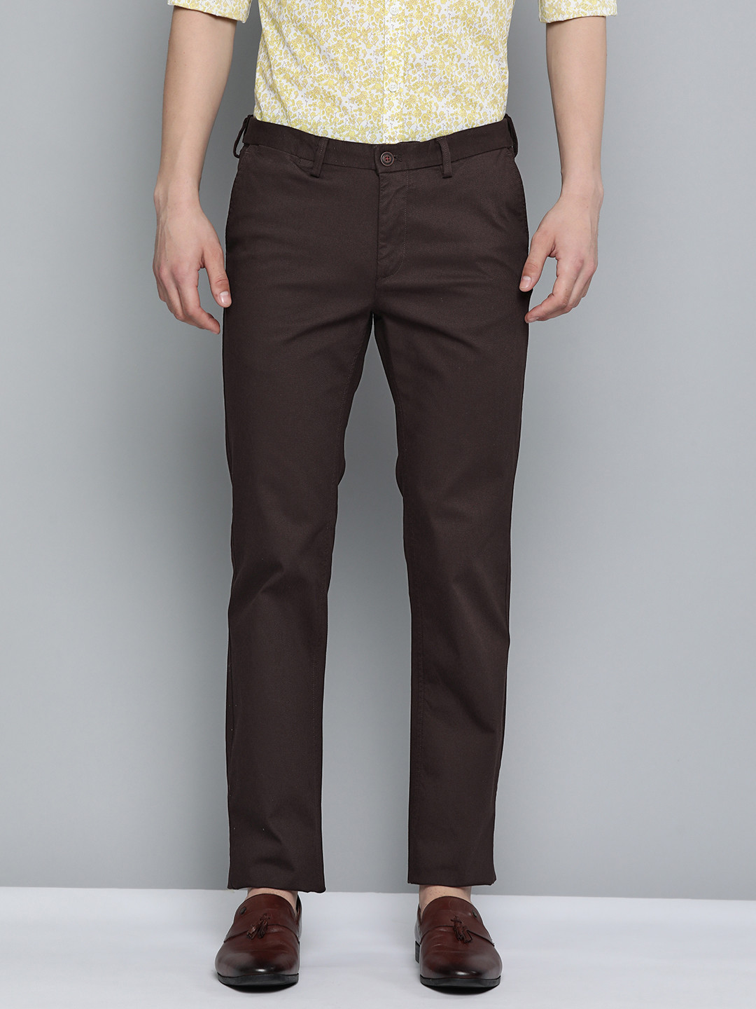 Indian Terrain Men Textured Kansas Trousers