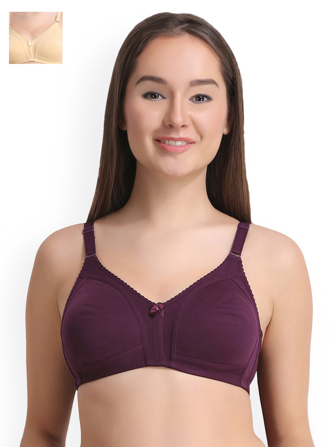 Leading Lady Pack of 2 Full Coverage T-shirt Bras LLCONCENT-2-SKN-PP