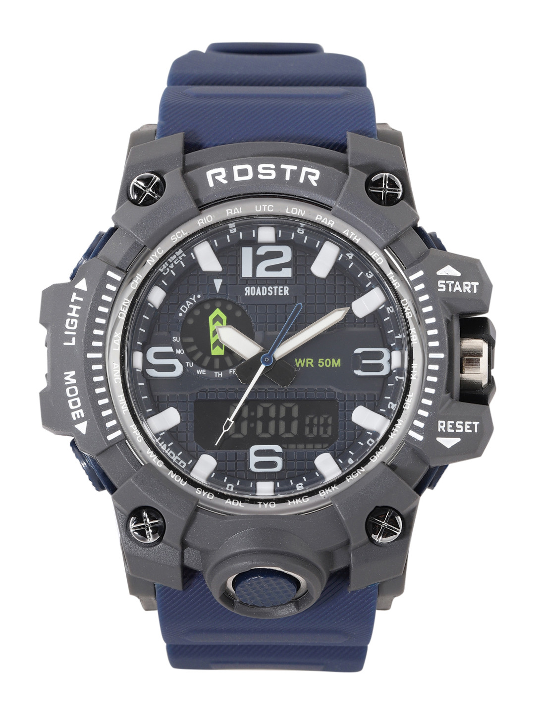 Roadster Men Textured Dial Analogue & Digital Multi Function Watch MFB-PN-SM-8545