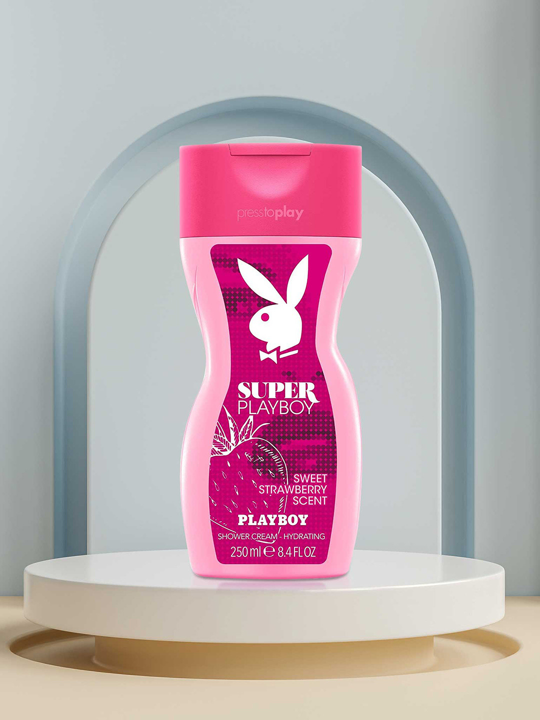 Playboy Super Hydrating Shower Cream with Sweet Strawberry Scent - 250 ml