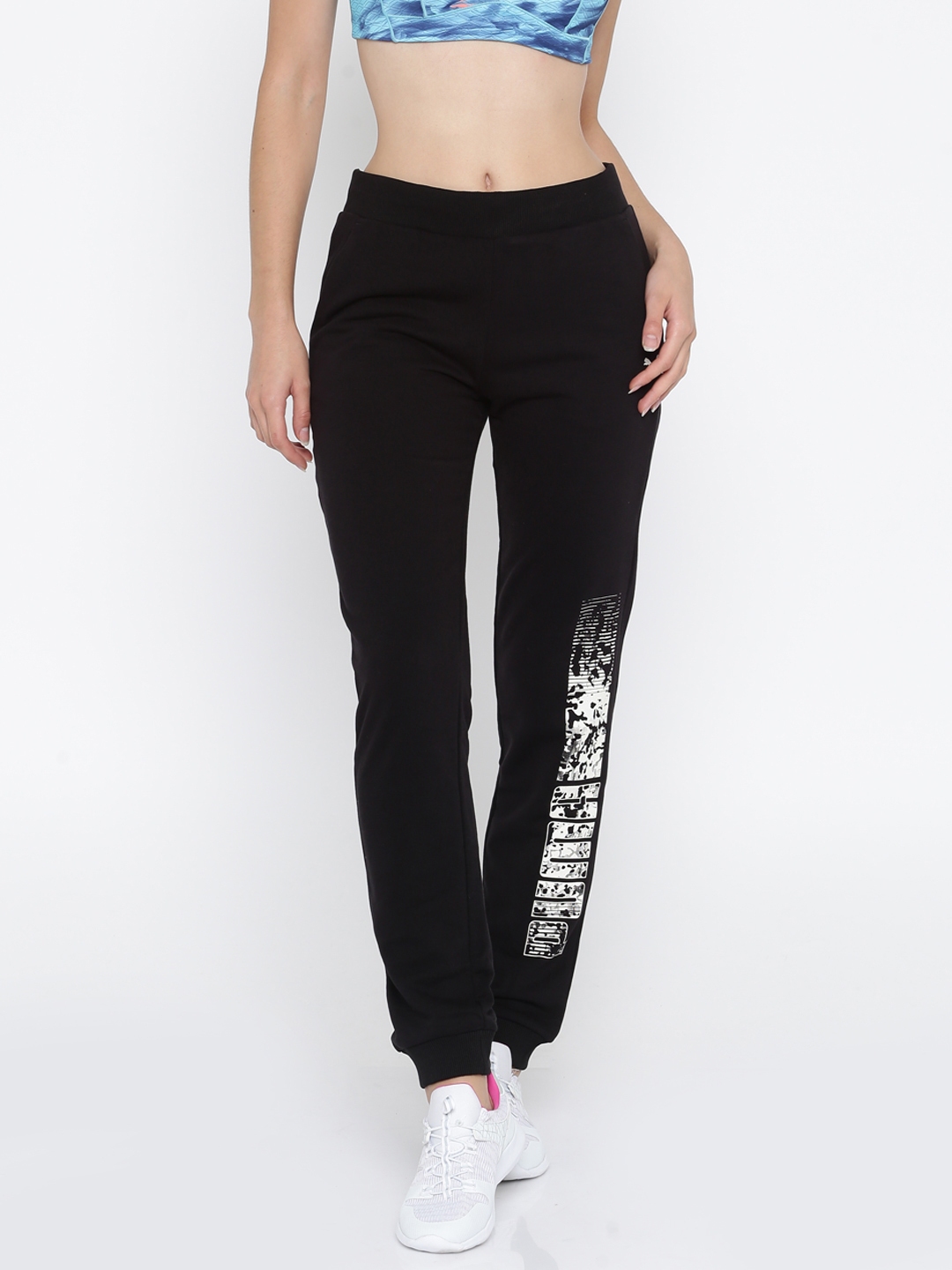 black puma joggers womens