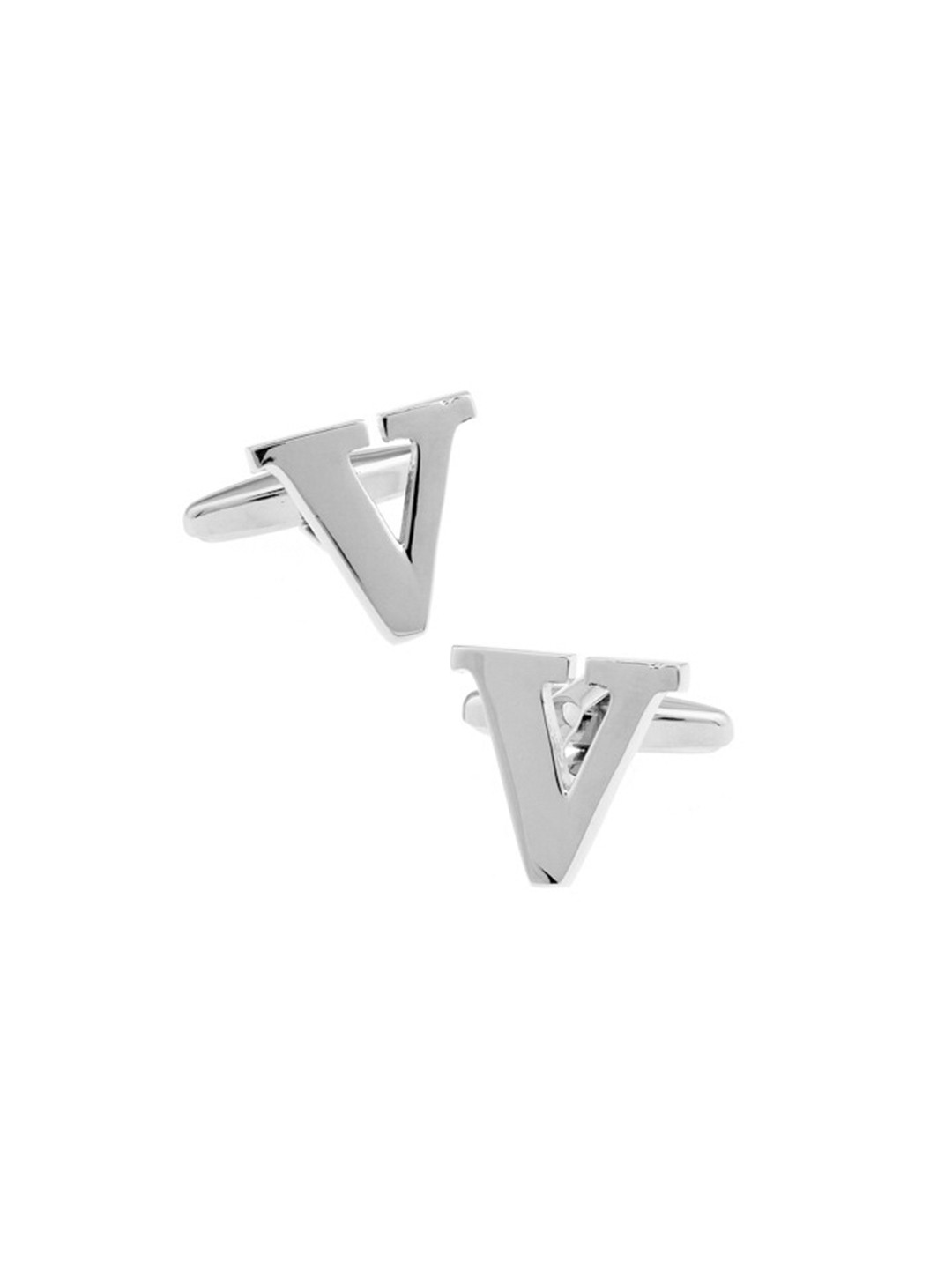 The Tie Hub Silver-Toned Alphabet Cufflink