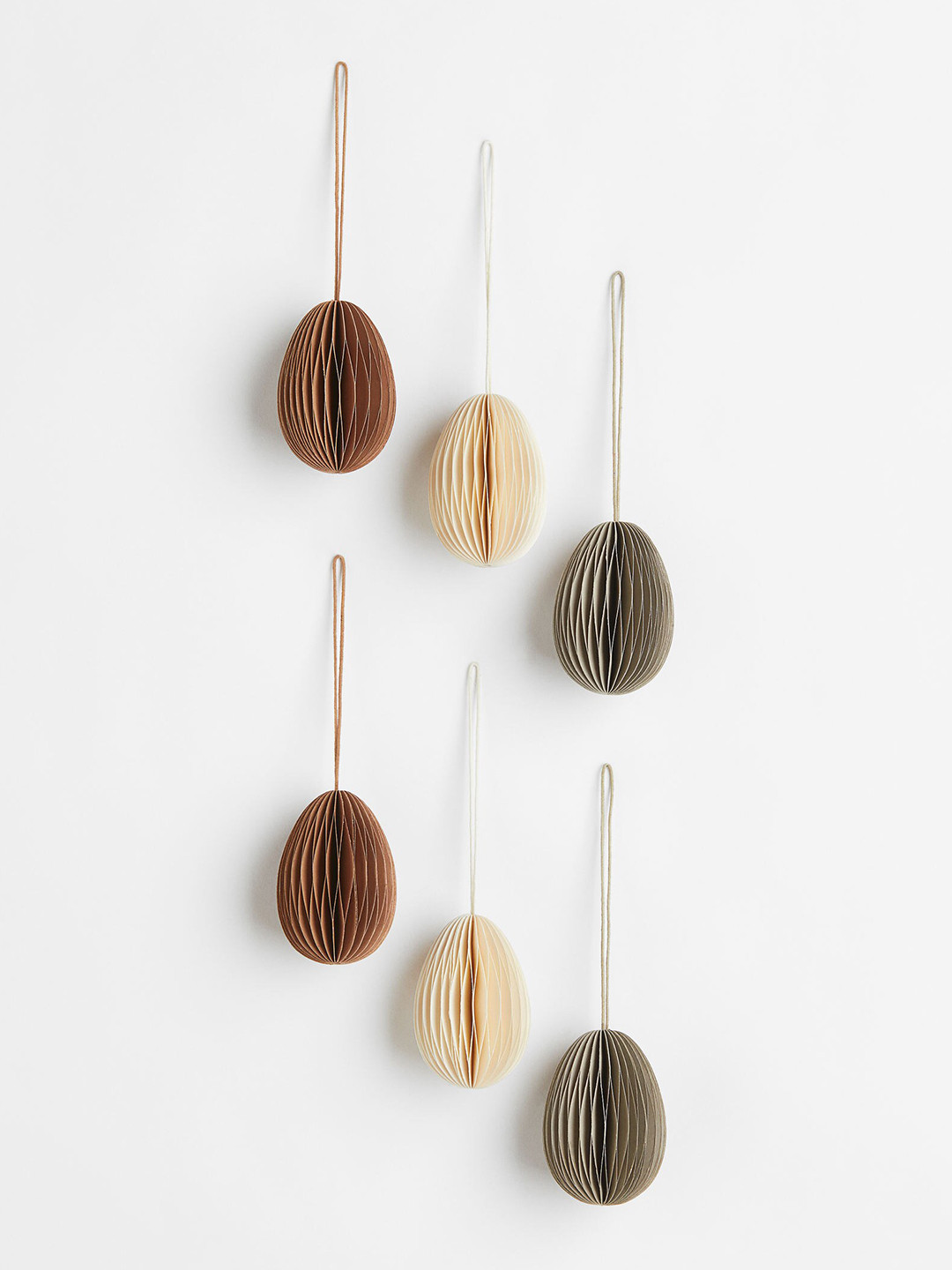 H&M Beige & Brown 6-Pack Easter Decorations