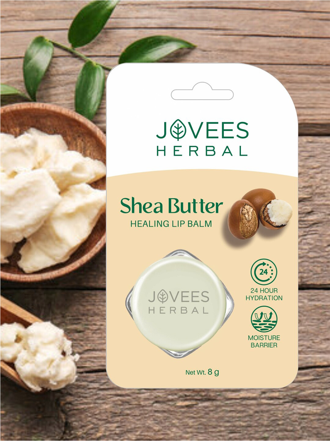 Jovees Off White Shea Butter Healing Lip Balm