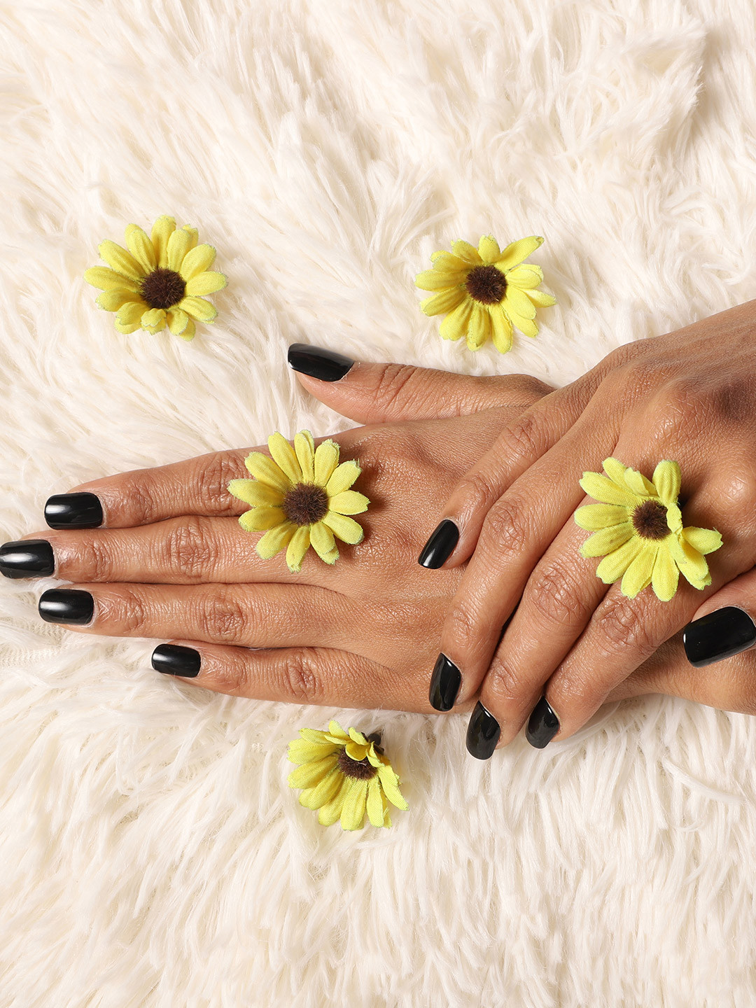 LICK Pack of 2 Press On Nails Extension With Quick Dry Nail Glue - Black