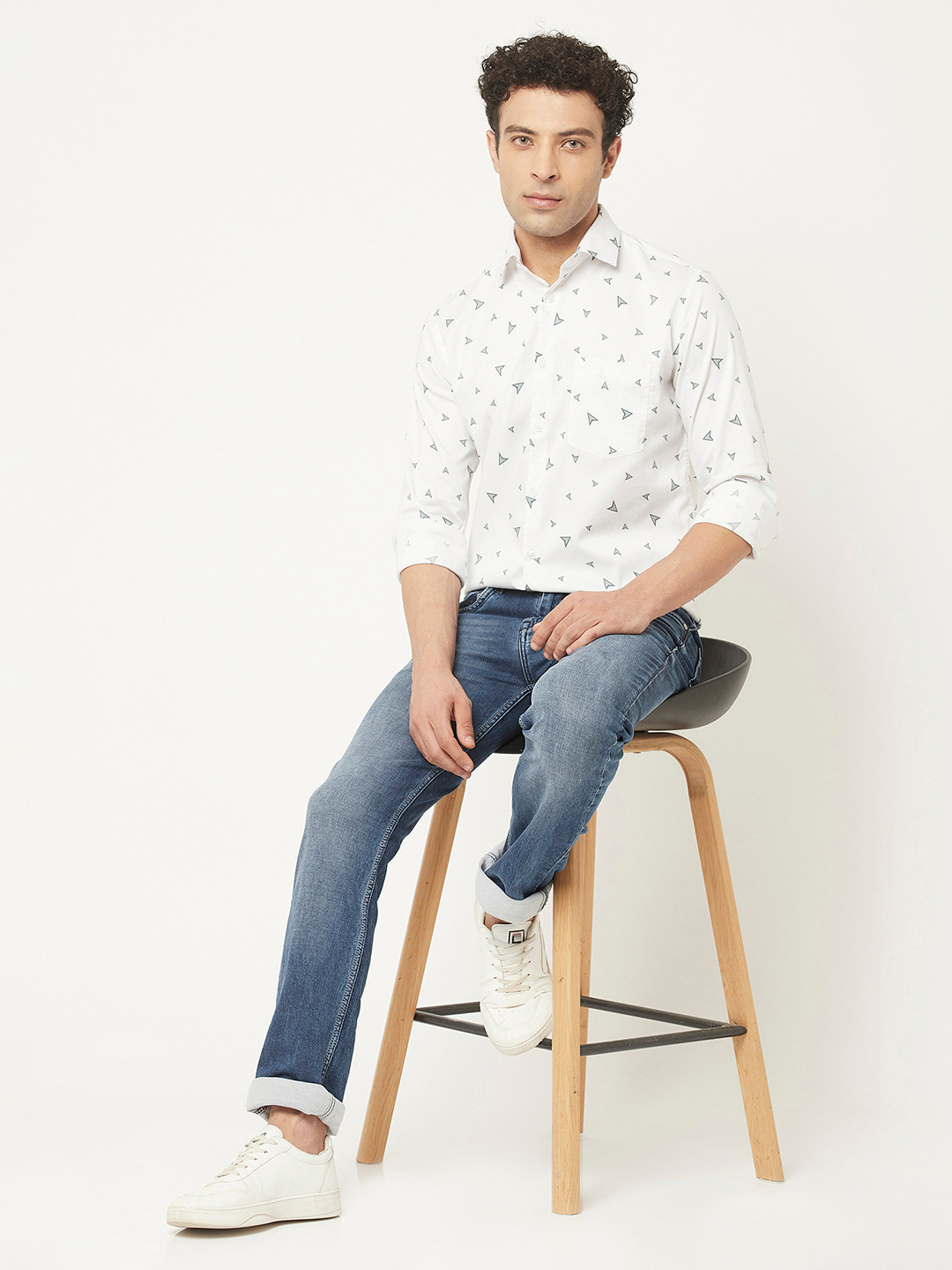 Crimsoune Club Slim Fit Printed Casual Shirt