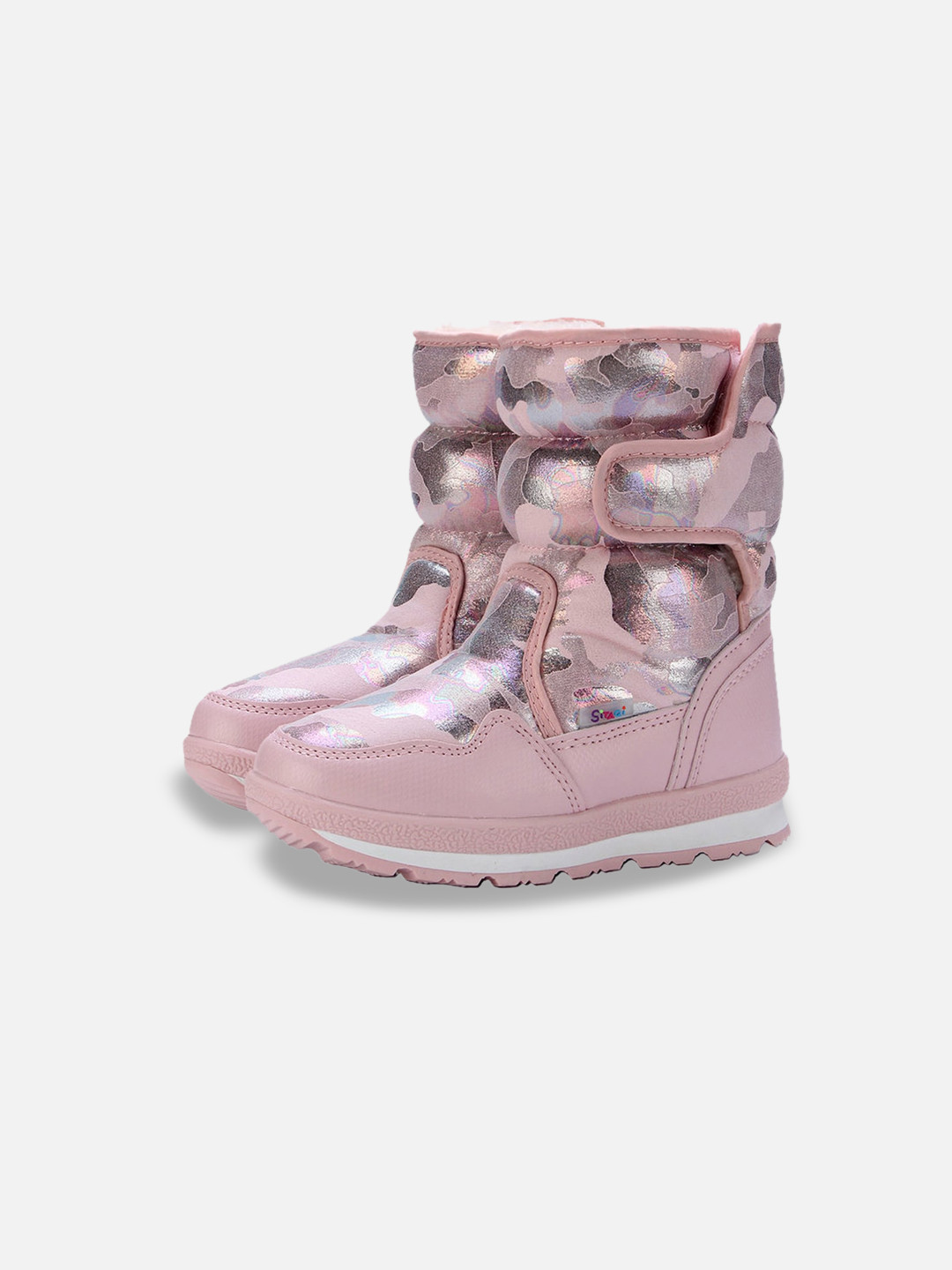 Little Surprise Box LLP Kids Pink Printed Winter/Snowboots