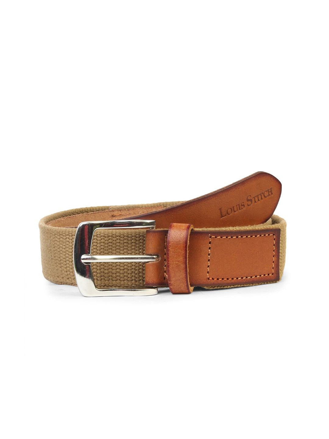 LOUIS STITCH Men Tan Textured Belt