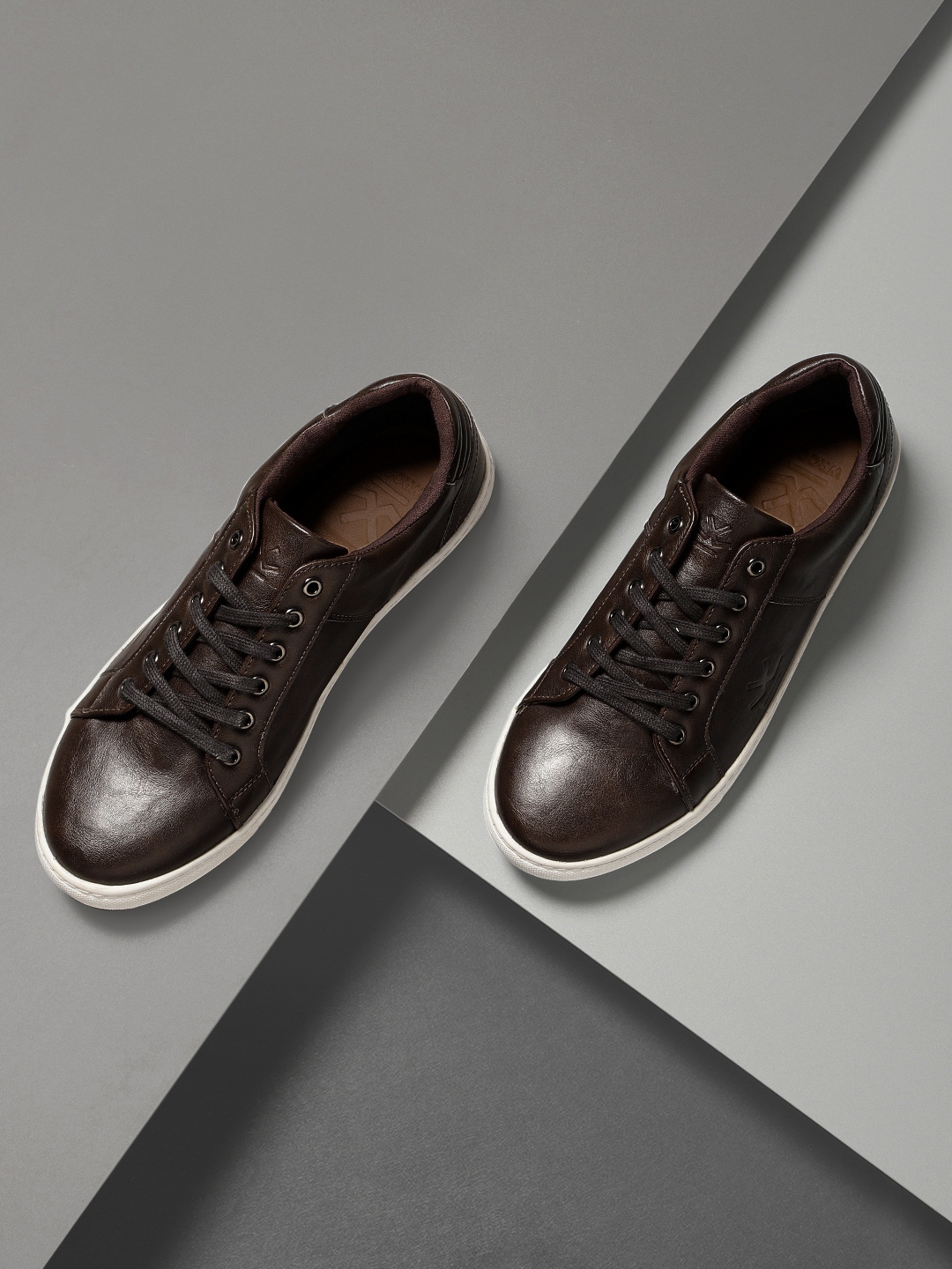 Buy WROGN Men Dark Brown Sneakers - Casual Shoes for Men 2061560 | Myntra