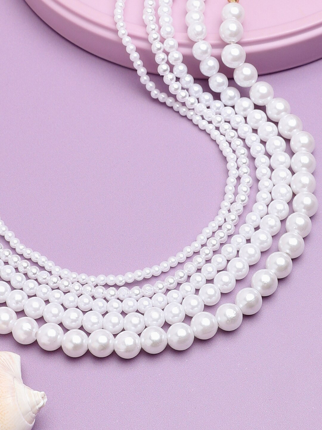 SOHI White Gold-Plated Necklace