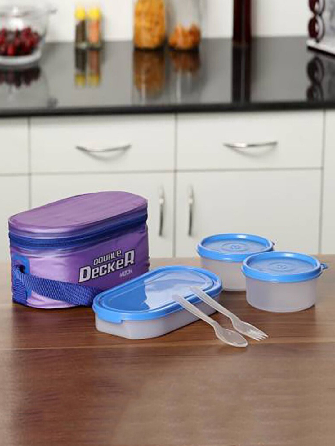Milton Purple Double Decker Plastic Lunch Box
