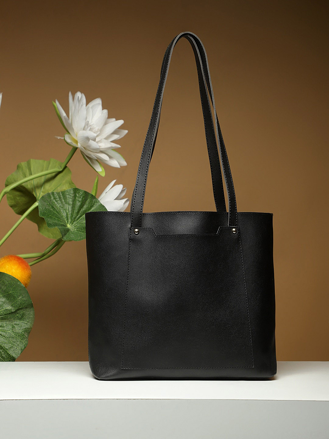 LEGAL BRIBE Black Solid Shopper Tote Bag