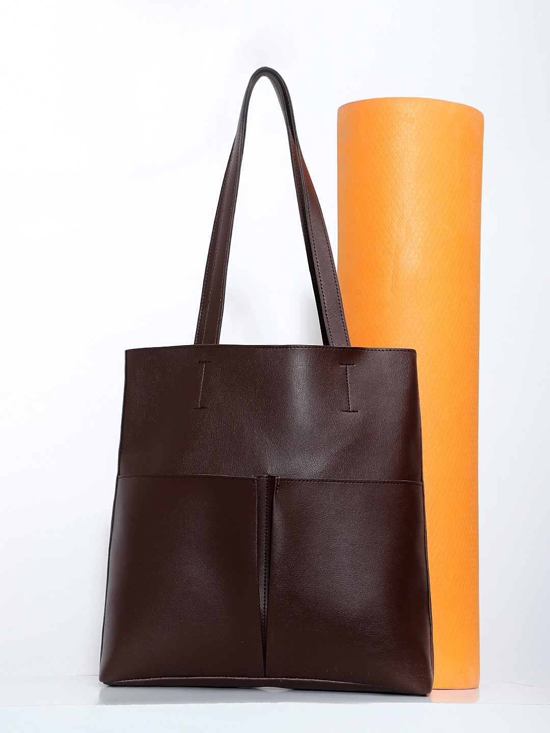 LEGAL BRIBE Brown Solid Shopper Tote Bag