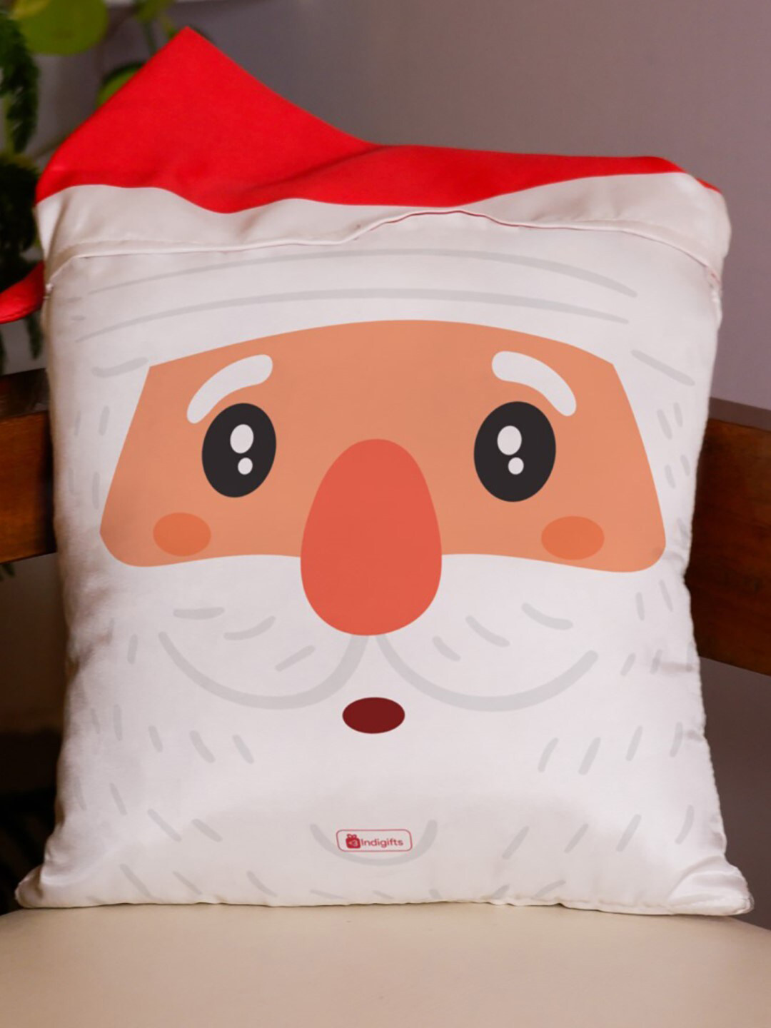 Indigifts Santa Clause Reversible Cushion