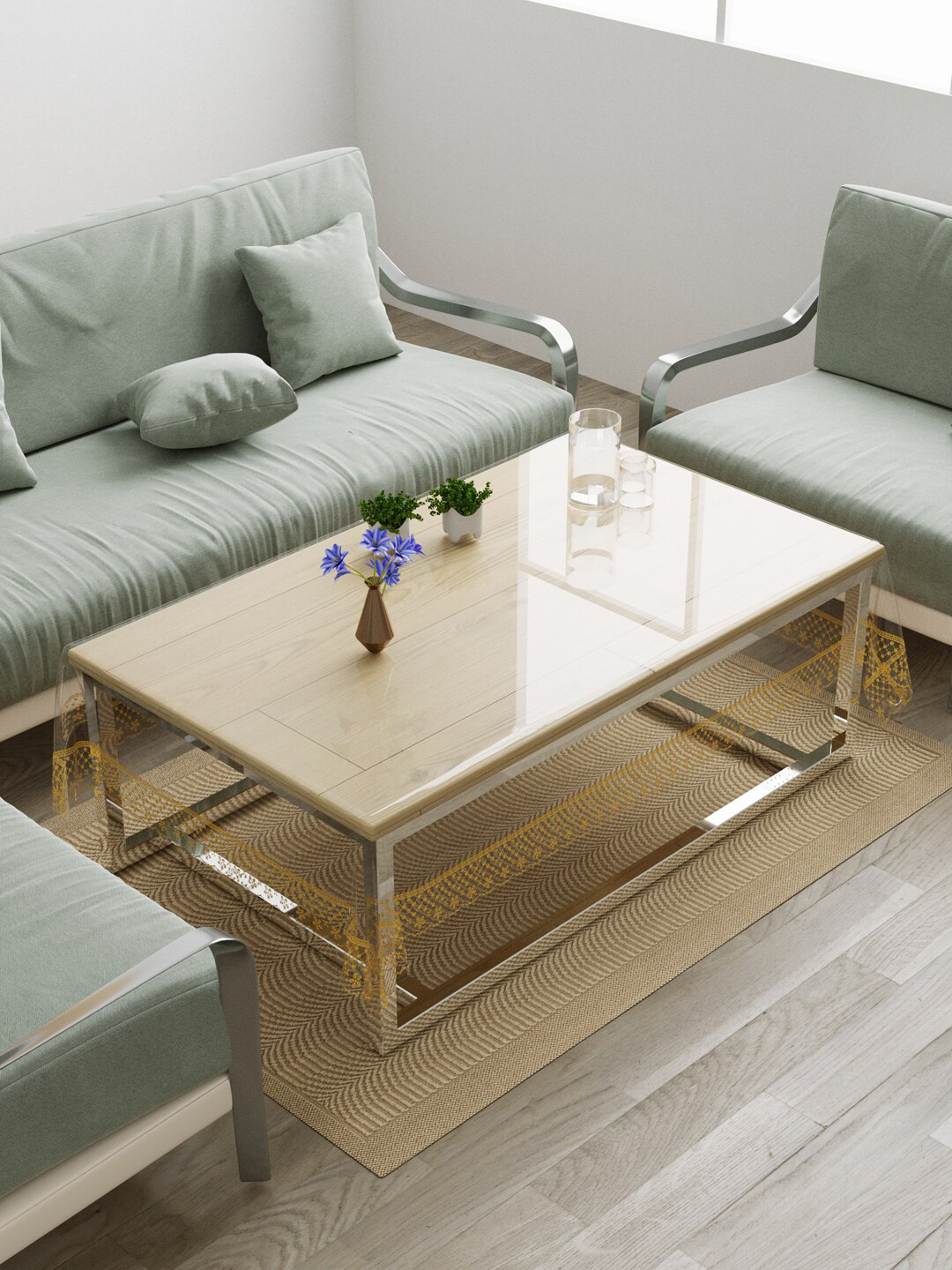 Clasiko Transparent Solid Table Cover