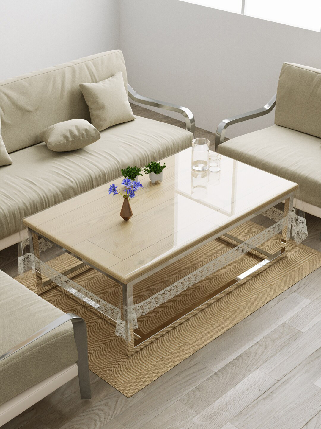 Clasiko Transparent Solid Table Cover