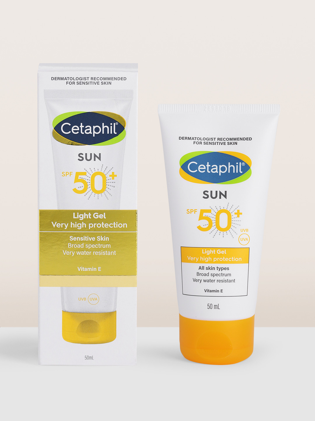 Cetaphil Sun SPF 50 Lightweight Water-Resistant Sunscreen Gel with Vitamin E - 50 ml
