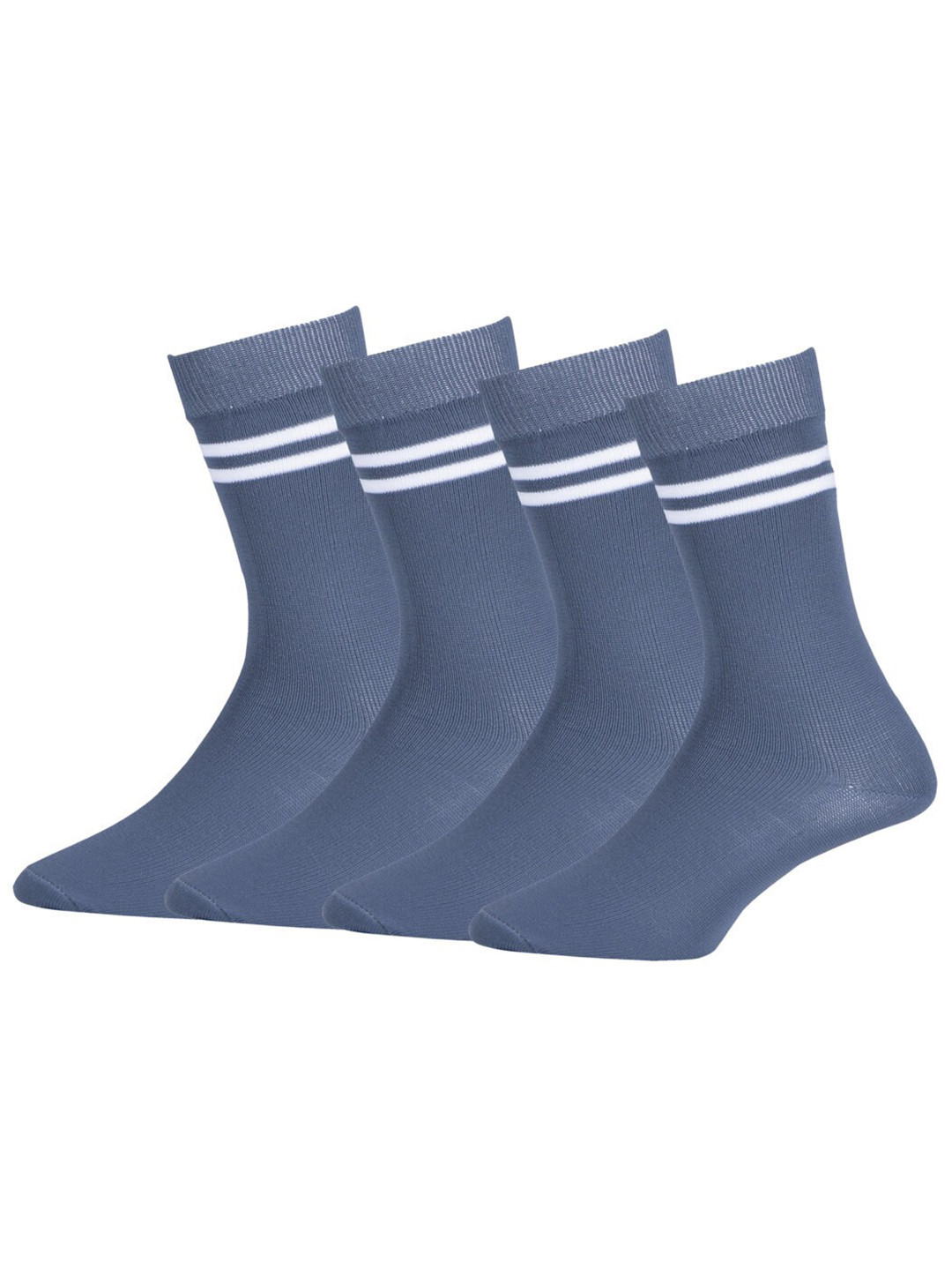 RC. ROYAL CLASS Pack Of 4 Striped Cotton Calf-Length Socks