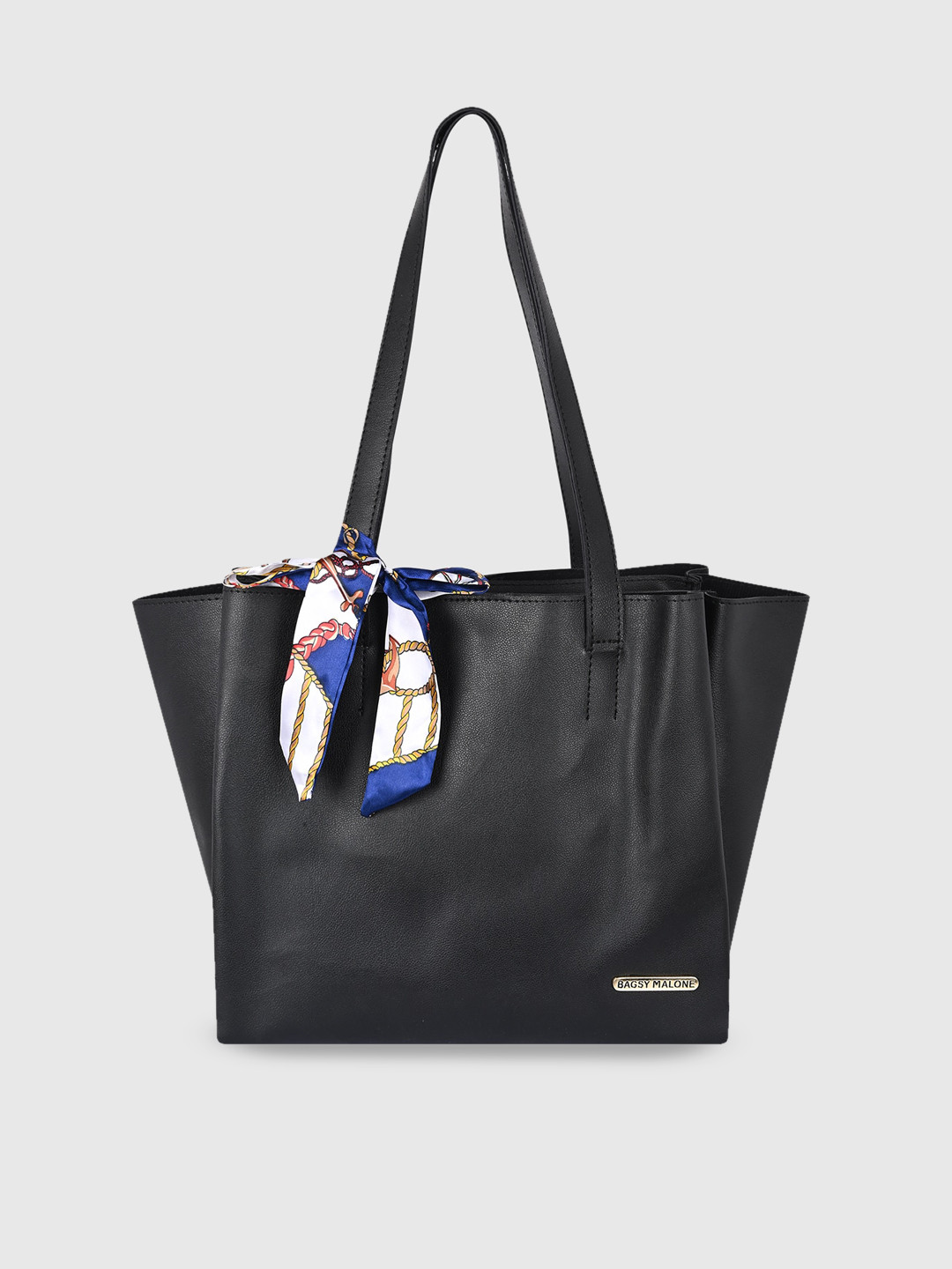 Bagsy Malone Black PU Structured Tote Bag