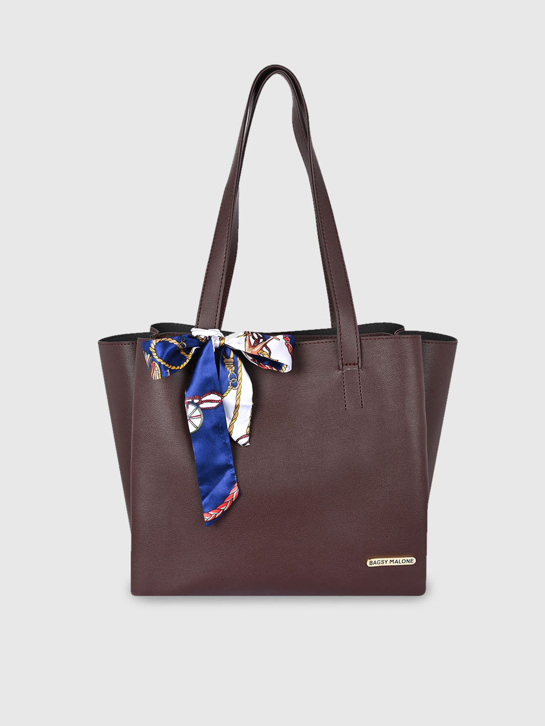 Bagsy Malone Brown Structured Tote Bag