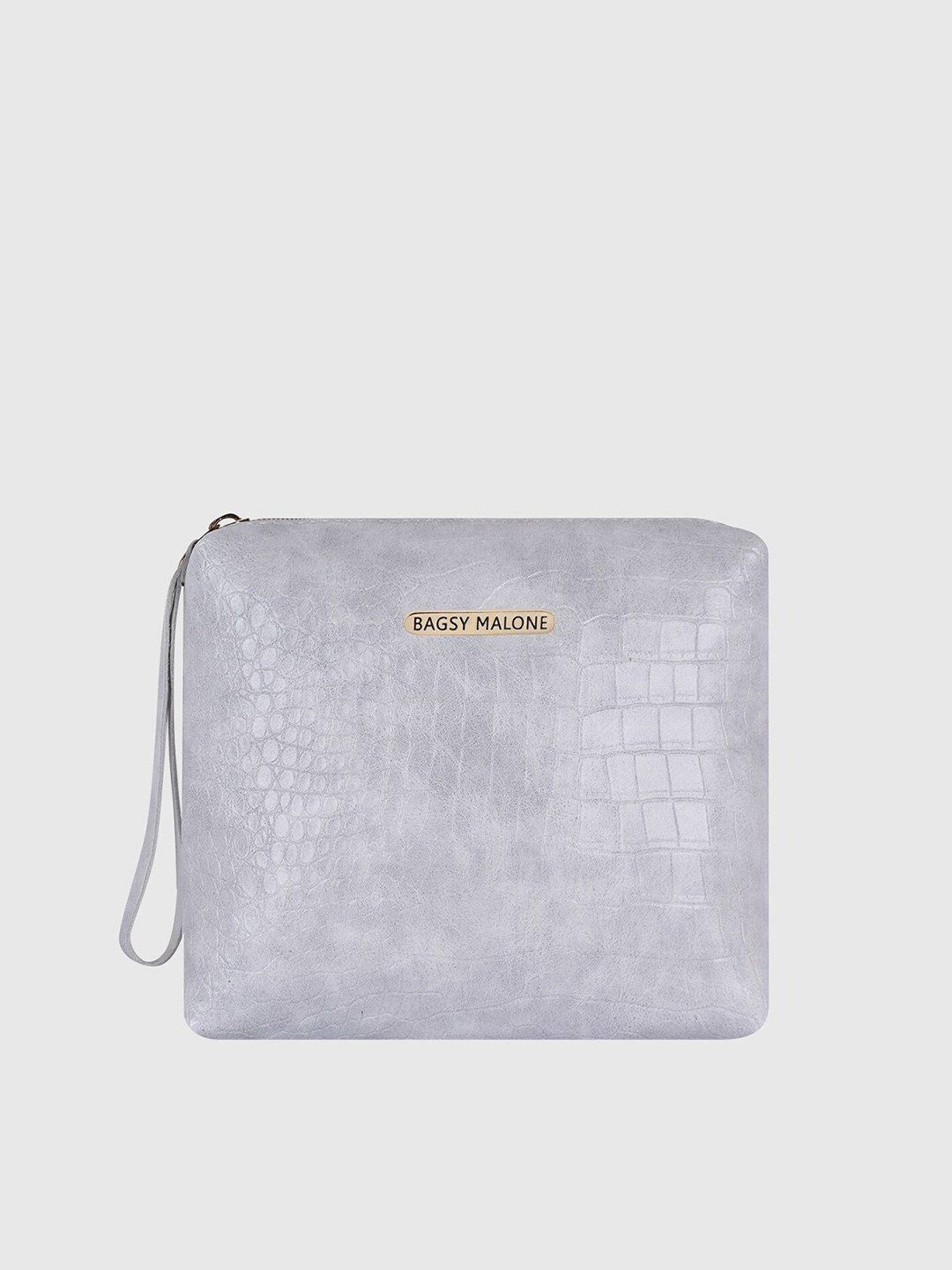 Bagsy Malone Women Grey Textured Pouch