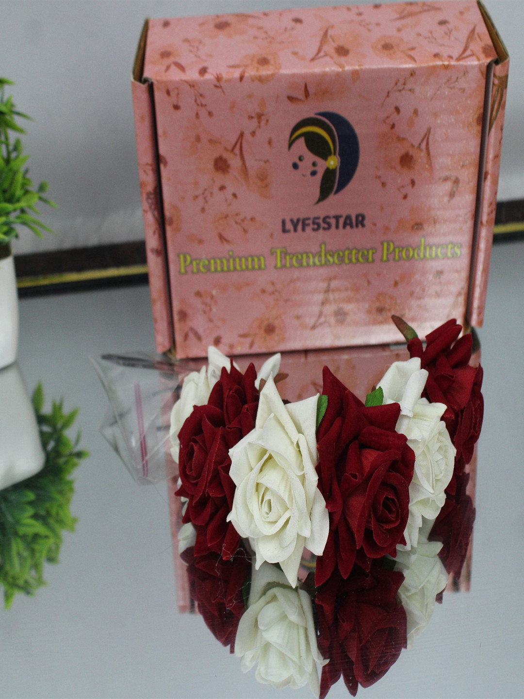 LYF5STAR Women Red & White Tiara