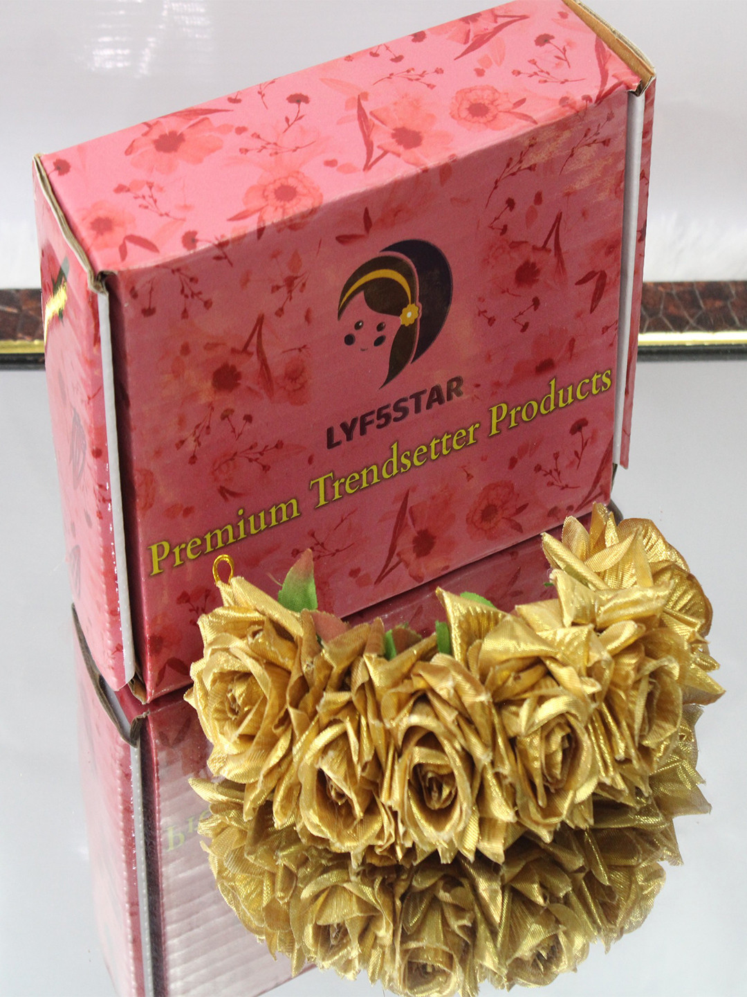 LYF5STAR Women Gold-Toned & Green Tiara