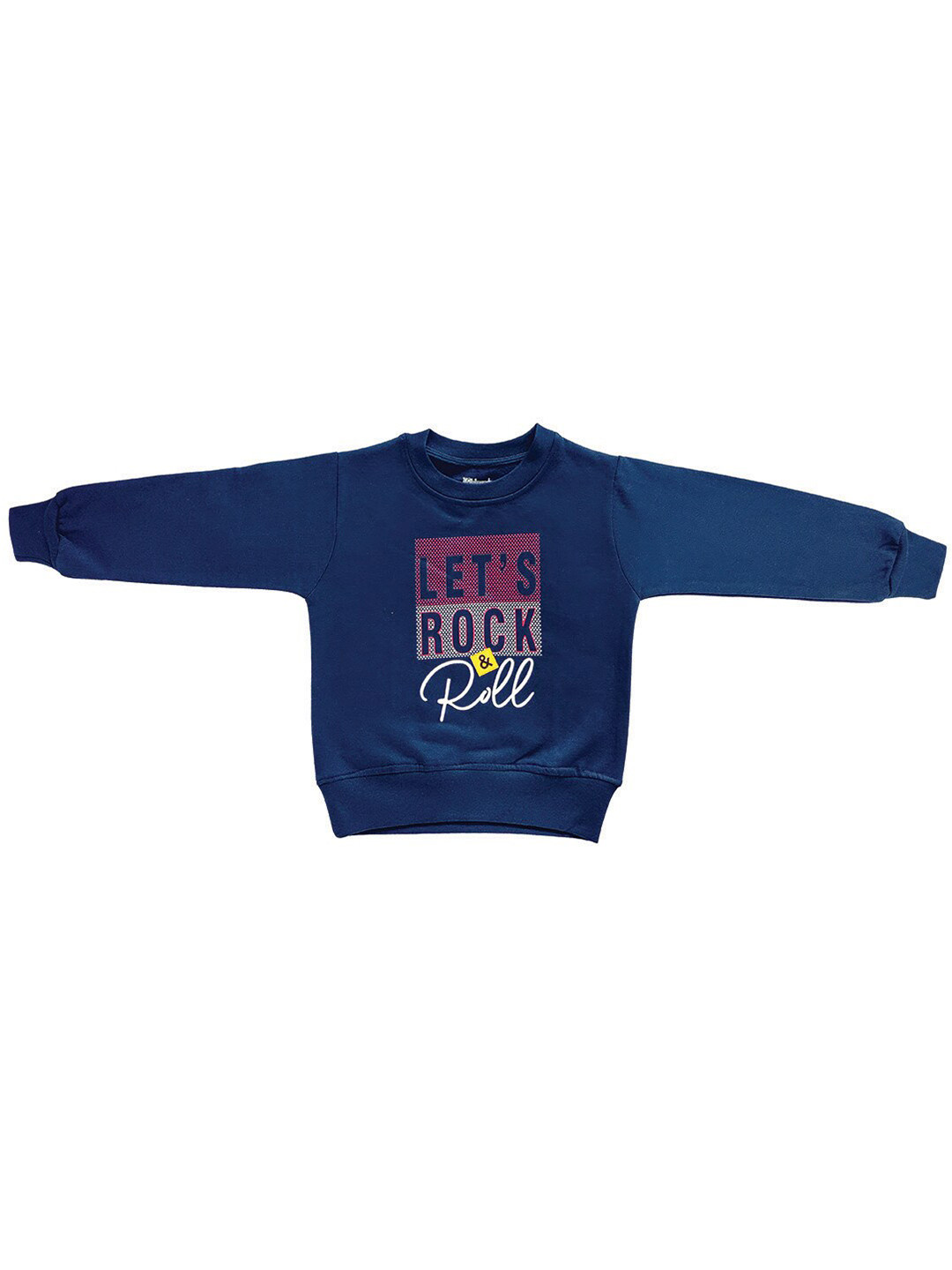 Zoom Minimondo Kids Blue Typography Printed Fleece Sweatshirt