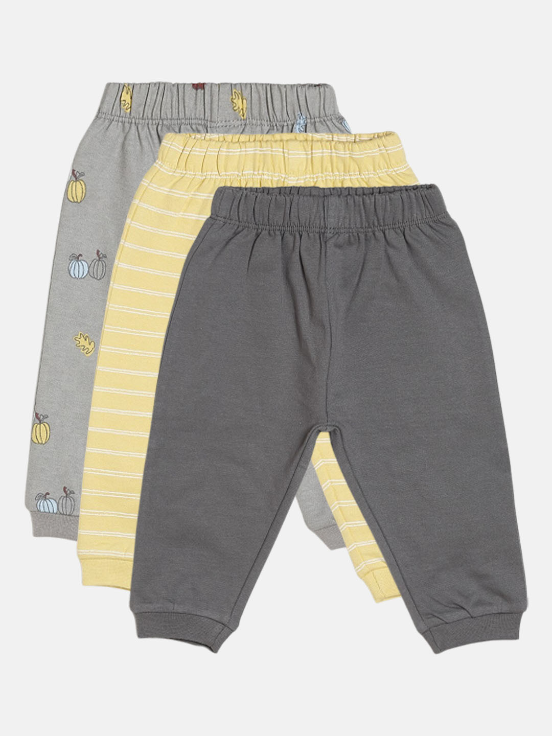 MINI KLUB Boys Pack Of 3 Printed Cotton Joggers