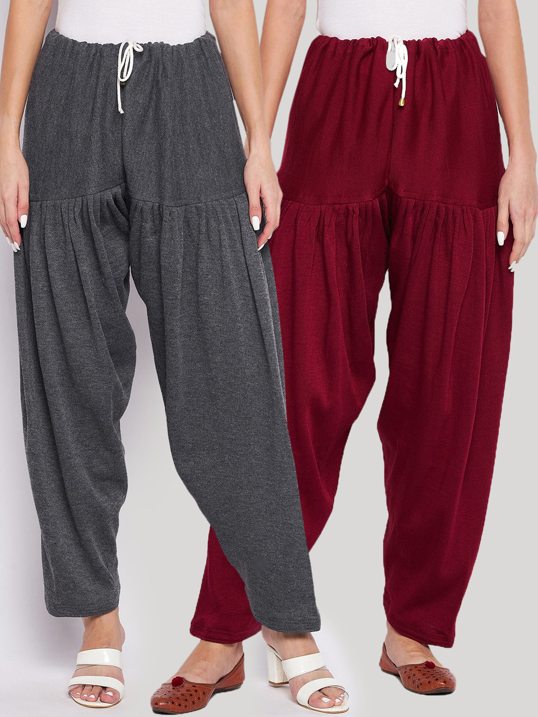 Clora Creation Women Pack Of 2 Solid Winter Salwar