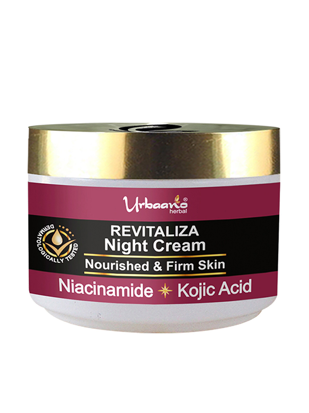 Urbaano Herbal Revitaliza Night Face Cream with Niacinamide & Kojic Acid - 50 g