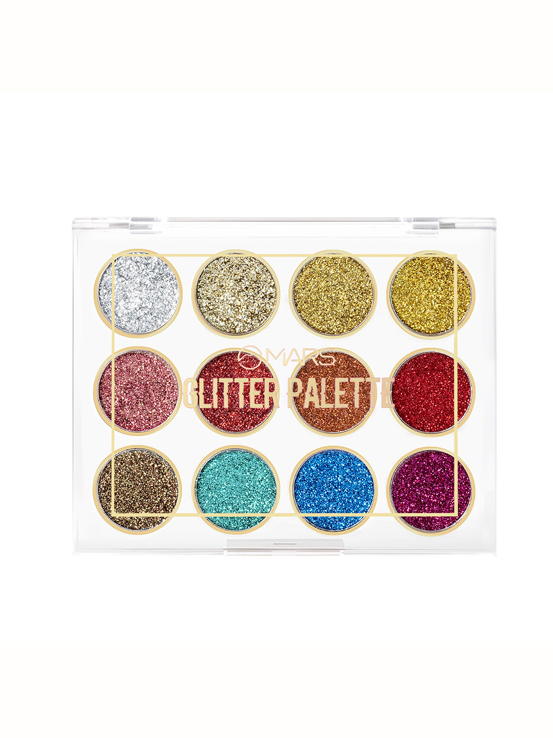 MARS 12 Shade Ultra Pigmented Glitter High Shine Eyeshadow Palette - Shade 02