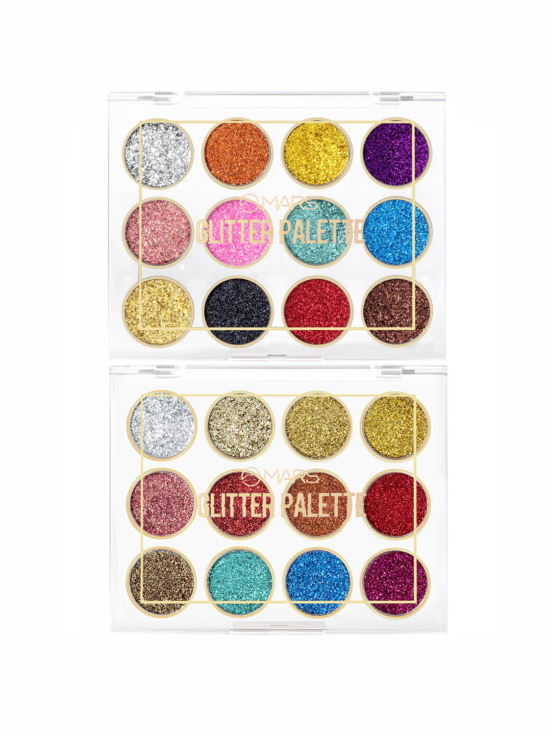 MARS Set Of 2 Bling It On Glitter Eyeshadow Palettes - 01+02