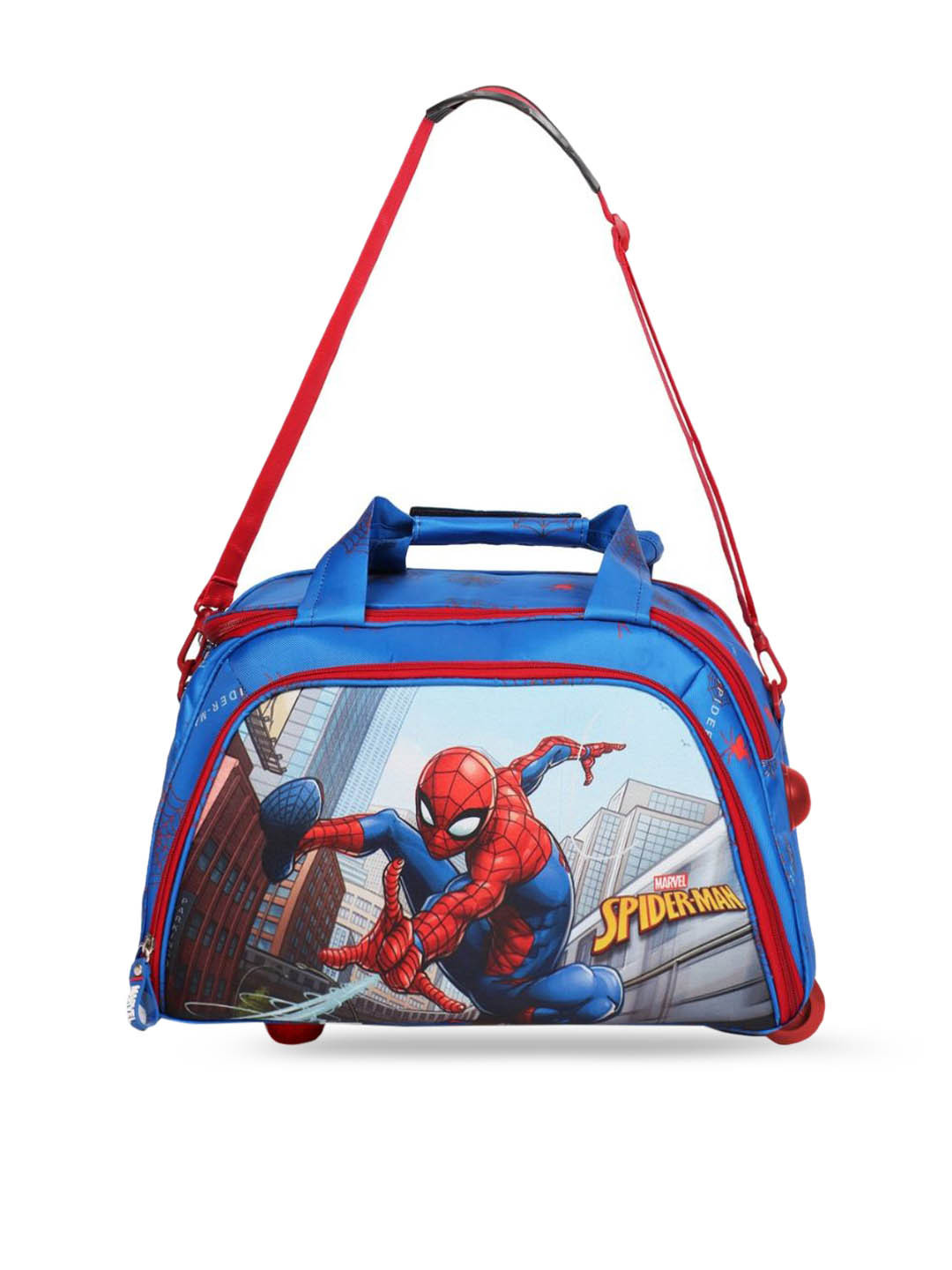 NOVEX Blue & Red Spider-Man Printed Duffel Bag