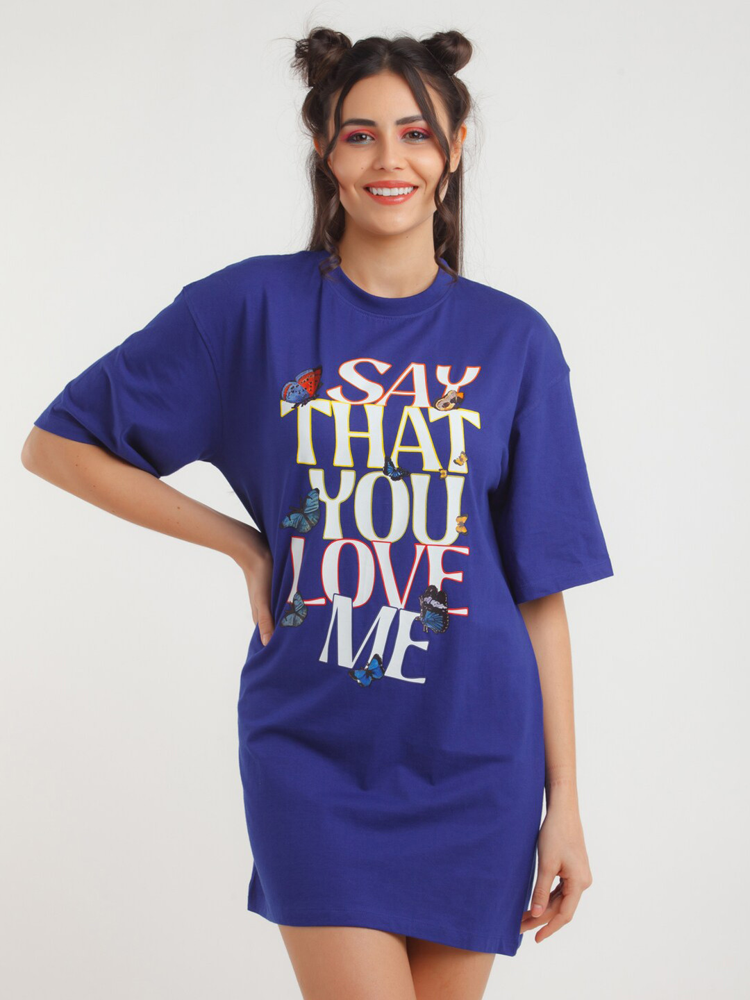 zink Z Blue T-shirt Dress