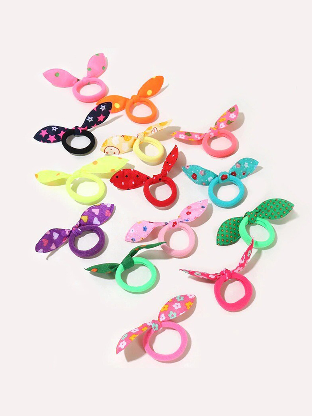 FIMBUL Women Set of 14 Rabbit Ear Hair Ties