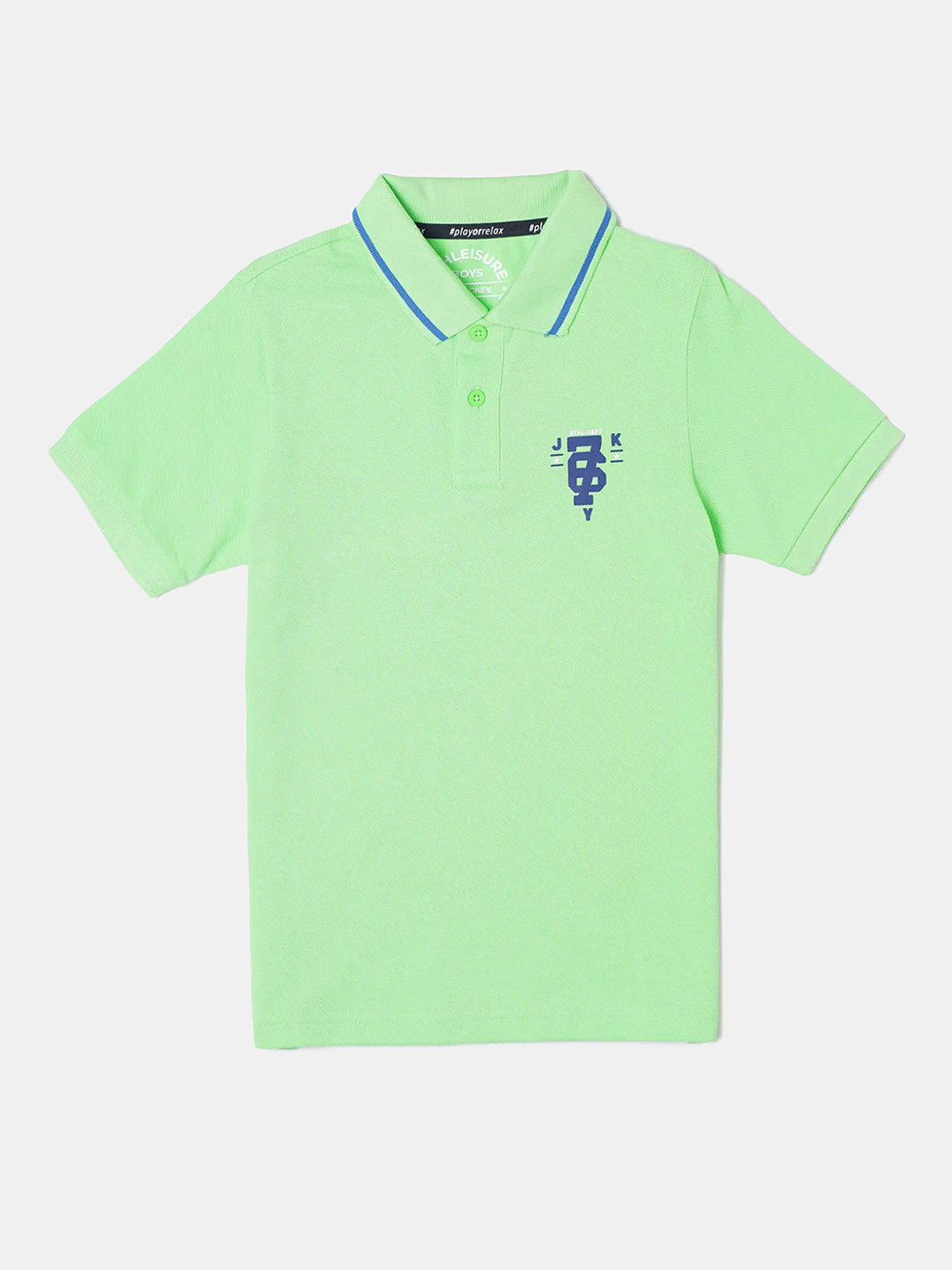 Jockey Boys Super Combed Cotton Graphic Printed Polo Tshirt-AB24