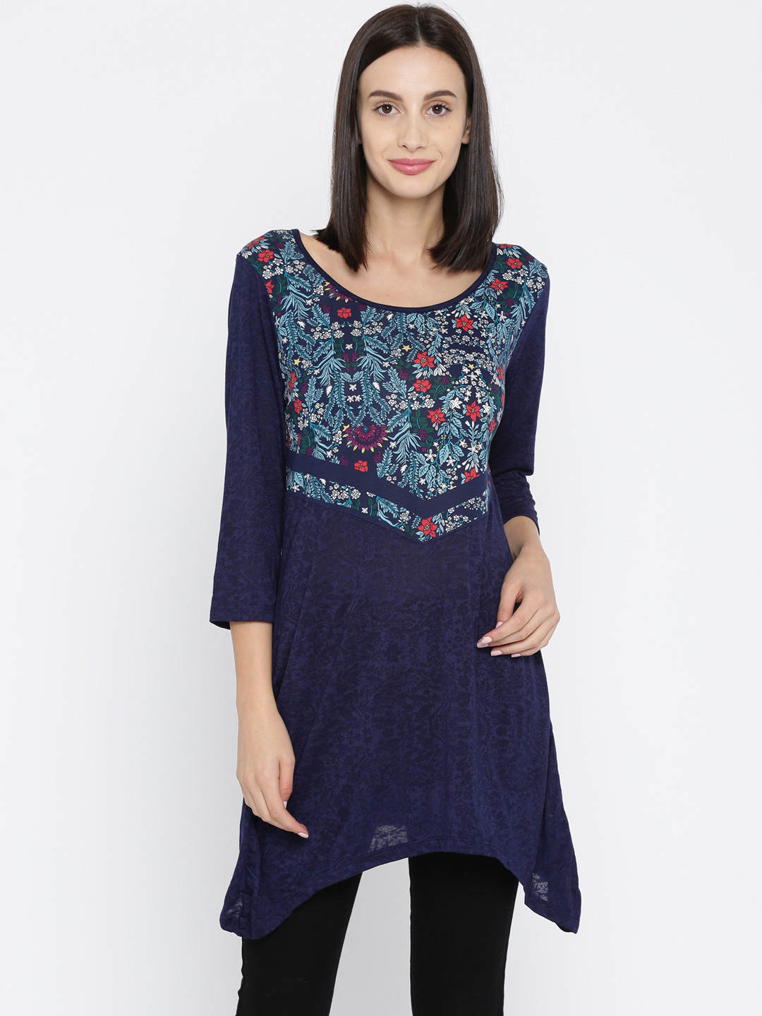 Ajile by Pantaloons Navy Printed Tunic