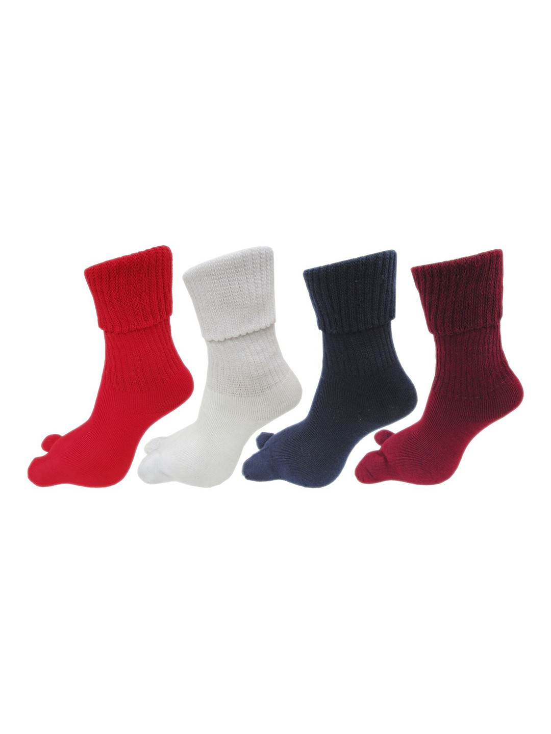 RC. ROYAL CLASS Women Pack Of 4 Solid Calf Length Wool Socks