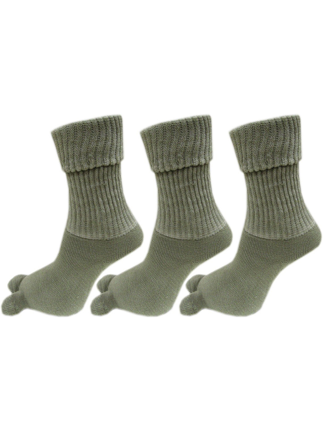 RC. ROYAL CLASS Women Pack Of 3 Green Solid Calf Length Woolen Socks