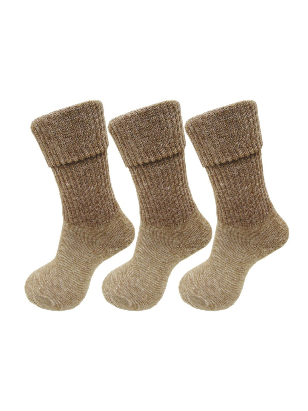 RC. ROYAL CLASS Women Pack Of 3 Beige Solid Socks