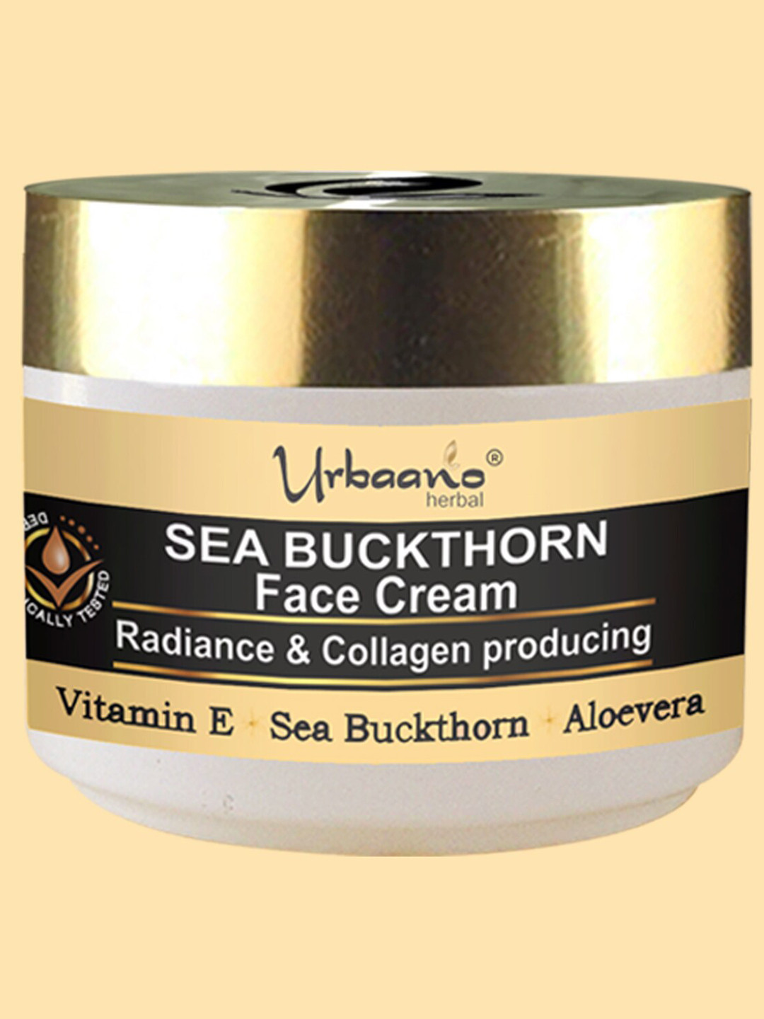 Urbaano Herbal Sea Buckthorn Radiance & Collagen Producing Face Cream with Vitamin E - 50g