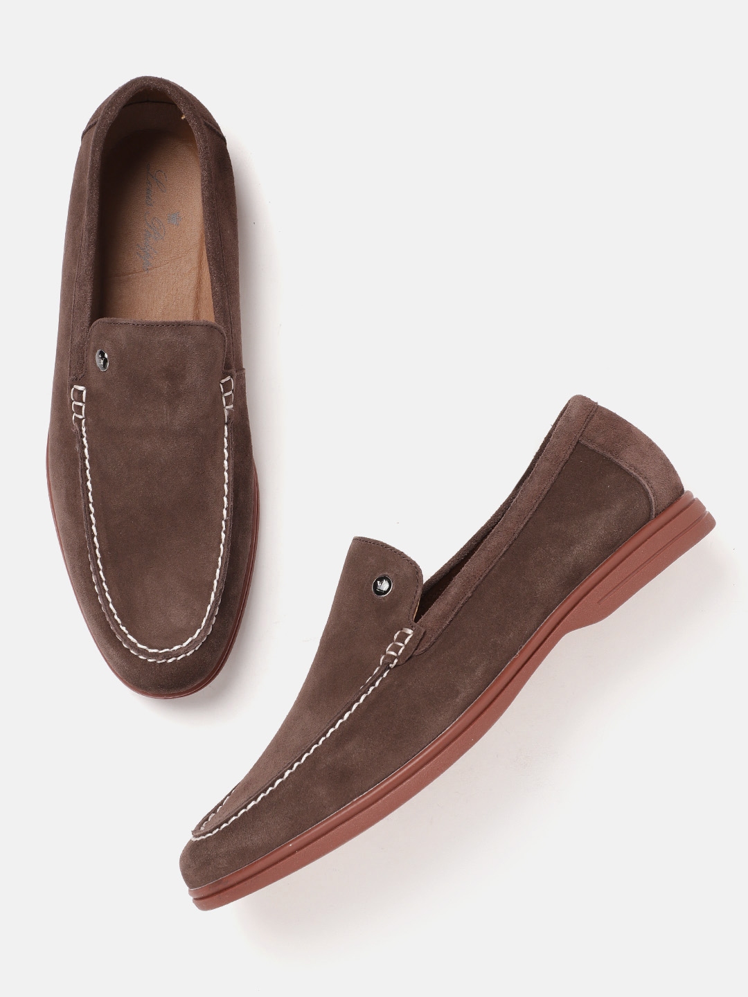 Buy Louis Philippe Men Brown Solid Leather Loafers Casual Shoes for Men 20649210 Myntra